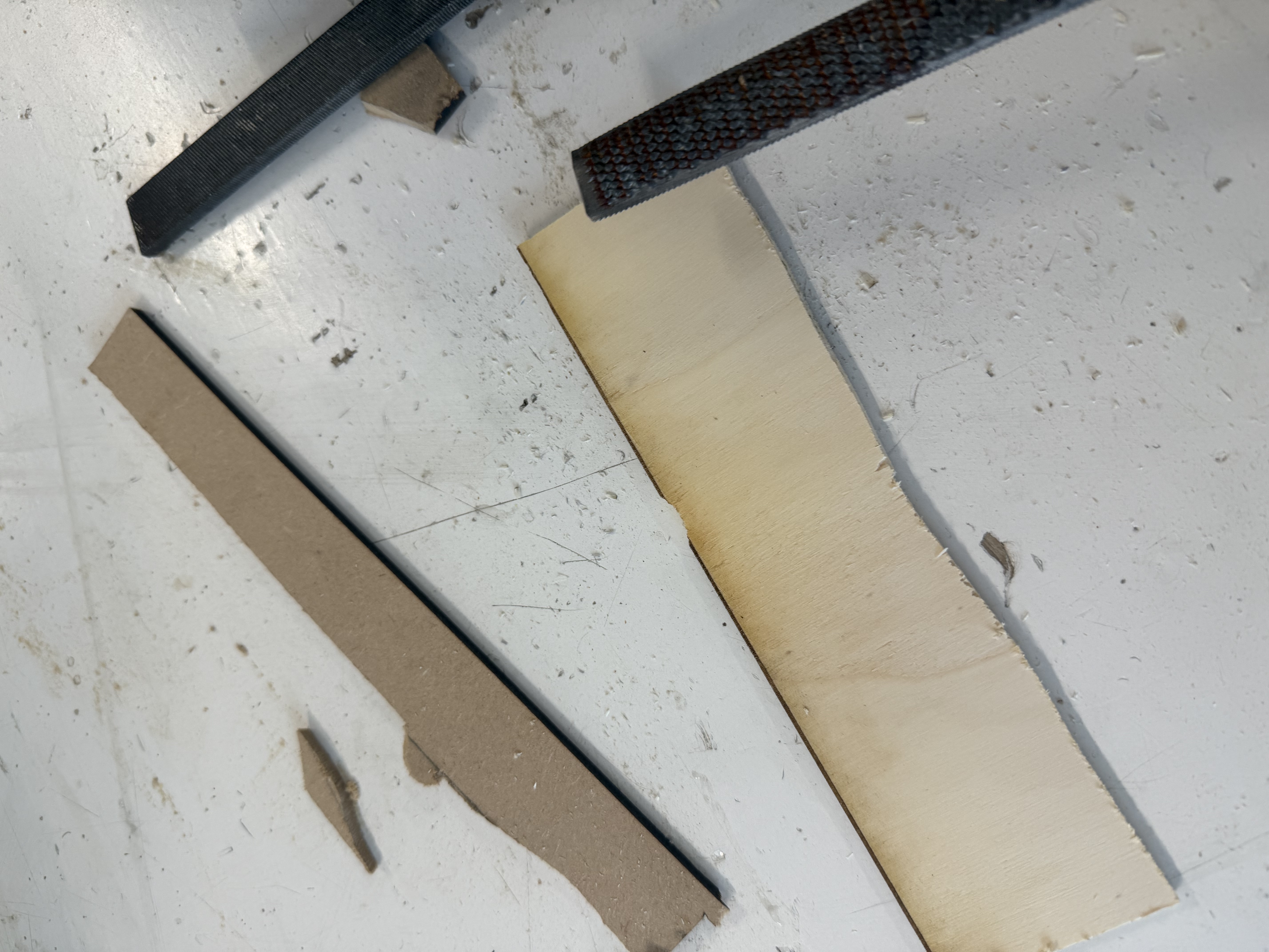 resultaat van het zagen